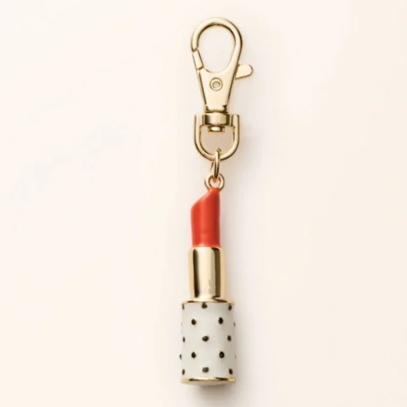 Kate Spade x Target Lipstick Bag Charm Keychain - NEW w/tags - Limited E… - Picture 1 of 2